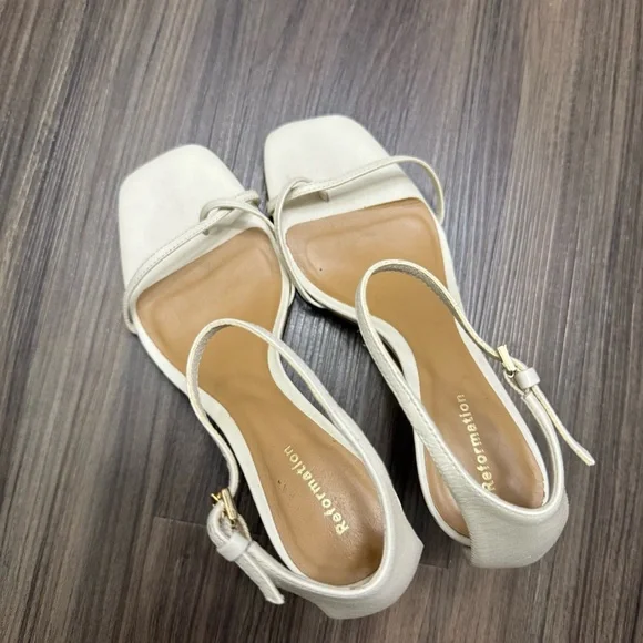 $278 Reformation Gigi Strappy Mid Heel Sandal women sz 6 - Picture 5 of 10